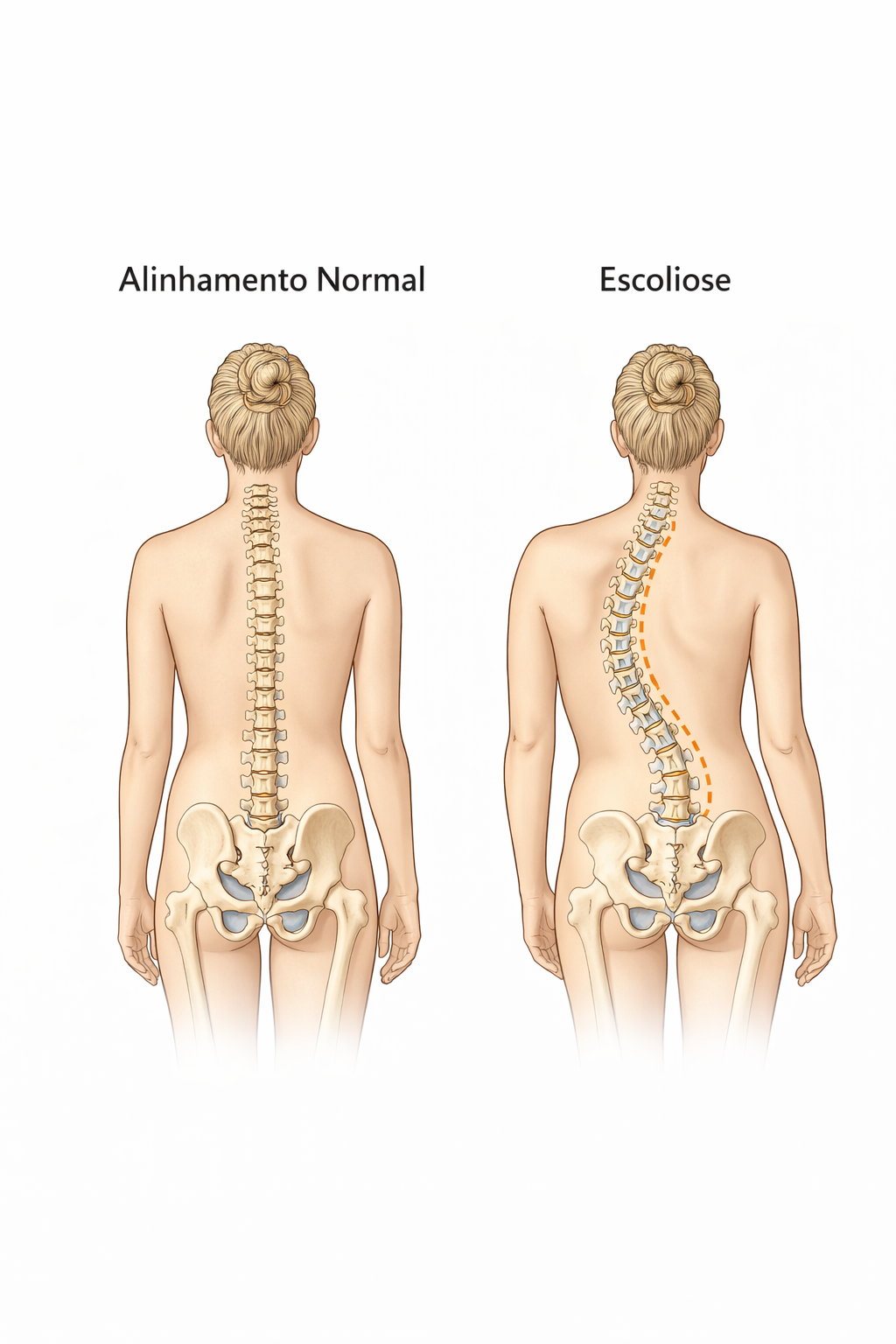 Lombalgia por escoliose, desvio lateral da coluna vertebral