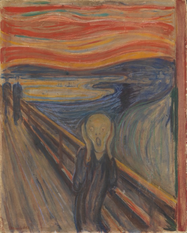 O Grito, Edvard Munch 1893 - obra que retrata a dor existencial